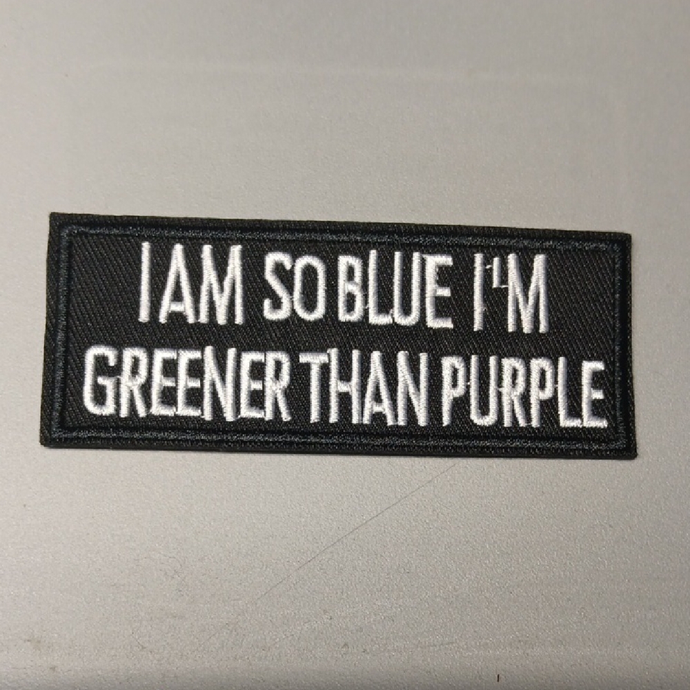 Black Patch with White Text